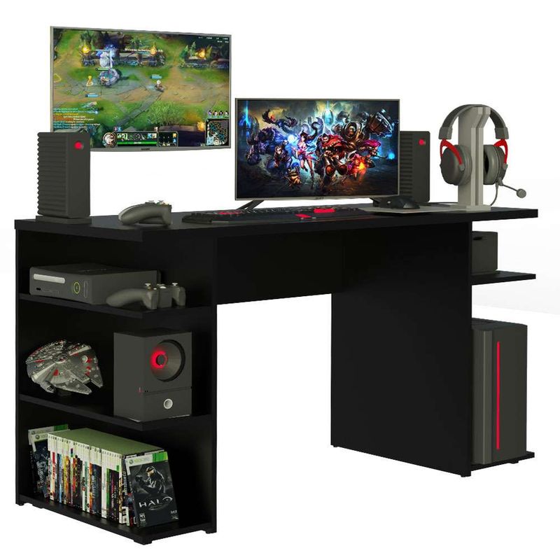 Escritorio_Gamer_Janeiro_Negro_130cm