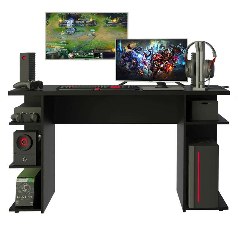 Escritorio_Gamer_Janeiro_Negro_130cm