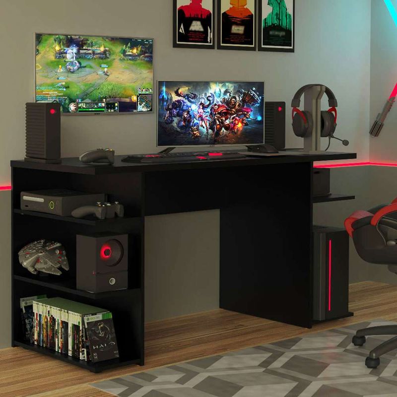 Escritorio_Gamer_Janeiro_Negro_130cm