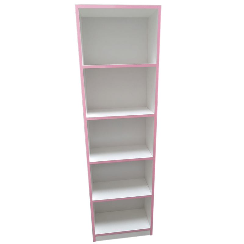 Librero_Juvenil_Blanco_Borde_Rosa
