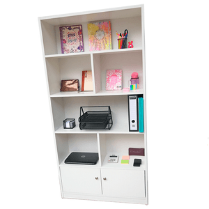 Librero Moderno Blanco 80cm
