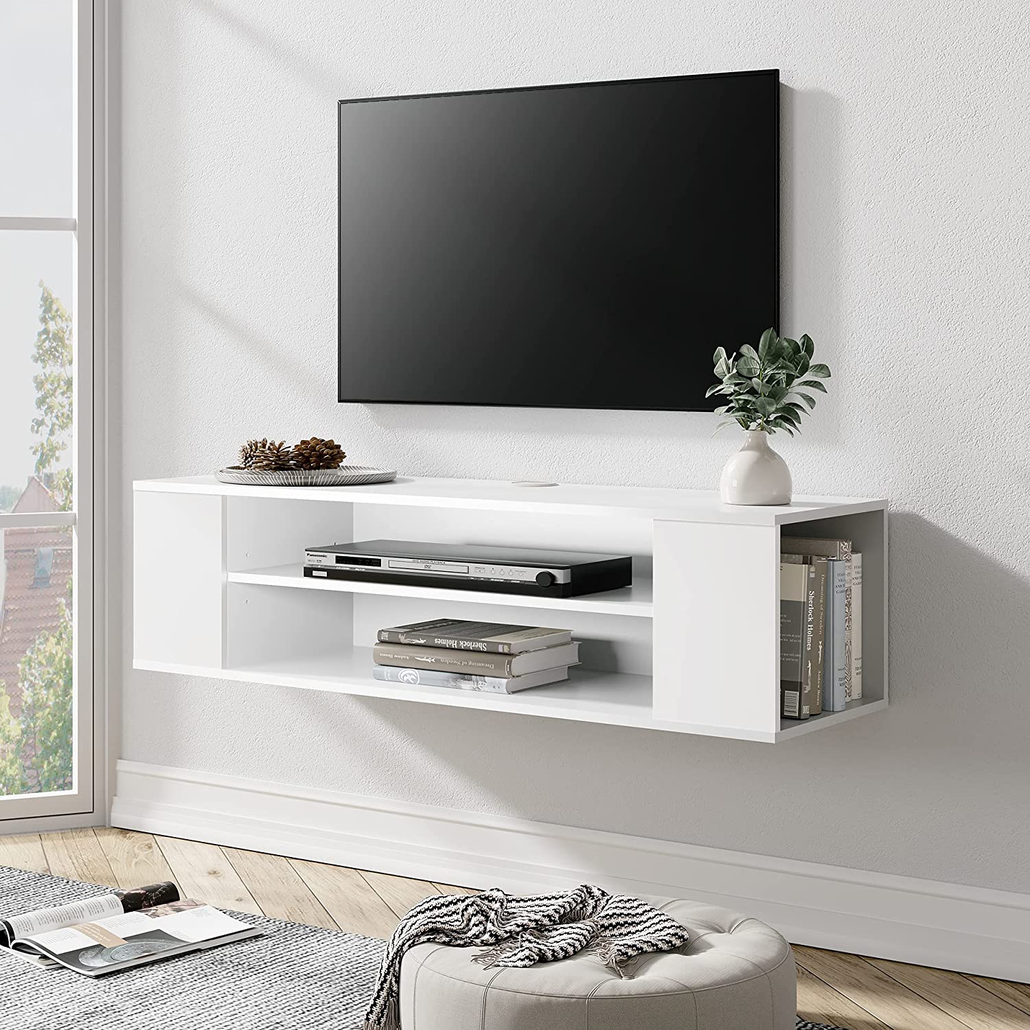 Mueble para TV Moderno Blanco 55 Pulgadas