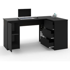 Escritorio en L Gerencial Negro 150cm