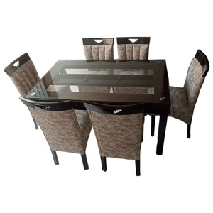 Juego de Comedor 6 Sillas Beige Nieve