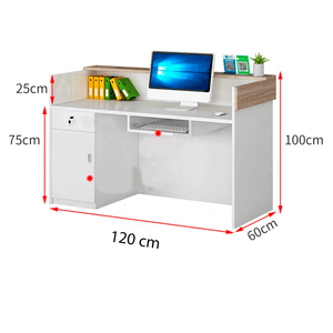 Counter de Recepción de Melamina Malva 120cm