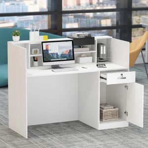 Counter de Recepción Básico Blanco 140cm