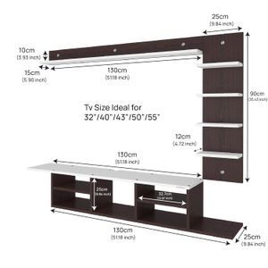 Mueble para TV Flotante Wengue 55 Pulgadas
