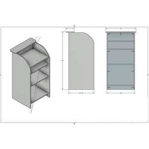 Counter de Recepción Blanco Malva 60cm