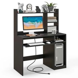 Escritorio Estantería Negro 110cm