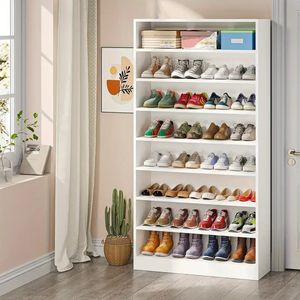 Zapatera Moderno de Melamina Blanco 80cm