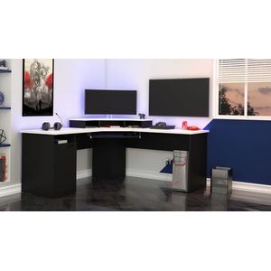 Escritorio de Melamina Gerencial Negro 180cm
