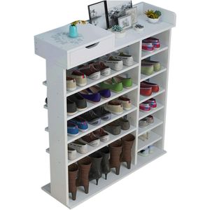 Zapatera de Melamina Moderno Blanco 80cm