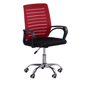 Silla de Oficina Giratorio Rojo MC406