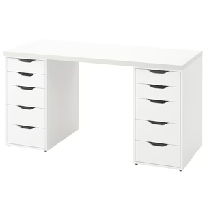 Escritorio de Melamina Moderno Blanco 140cm