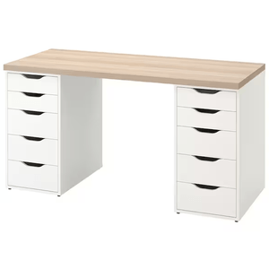 Escritorio de Melamina Moderno Malva Blanco 140cm
