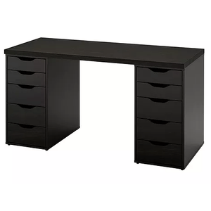 Escritorio de Melamina Moderno Negro 140cm
