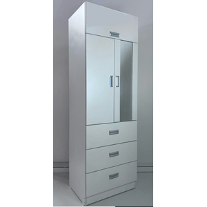 Ropero de Melamina 2 Puertas Blanco 60cm