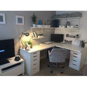 Escritorio Gamer en L Blanco 180cm