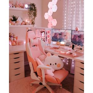 Escritorio Gamer en L Femenino Led 180cm