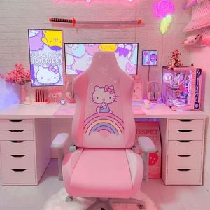 Escritorio Gamer de Melamina Led Blanco 180cm