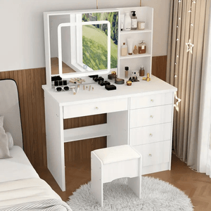 Tocador de Melamina Led Blanco 100cm