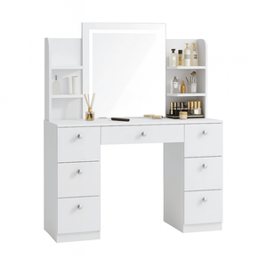 Tocador de Maquillaje Luz Led Blanco 110cm