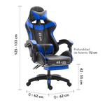 silla gamer azul