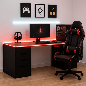 Escritorio Gamer Moderno Junior 150cm