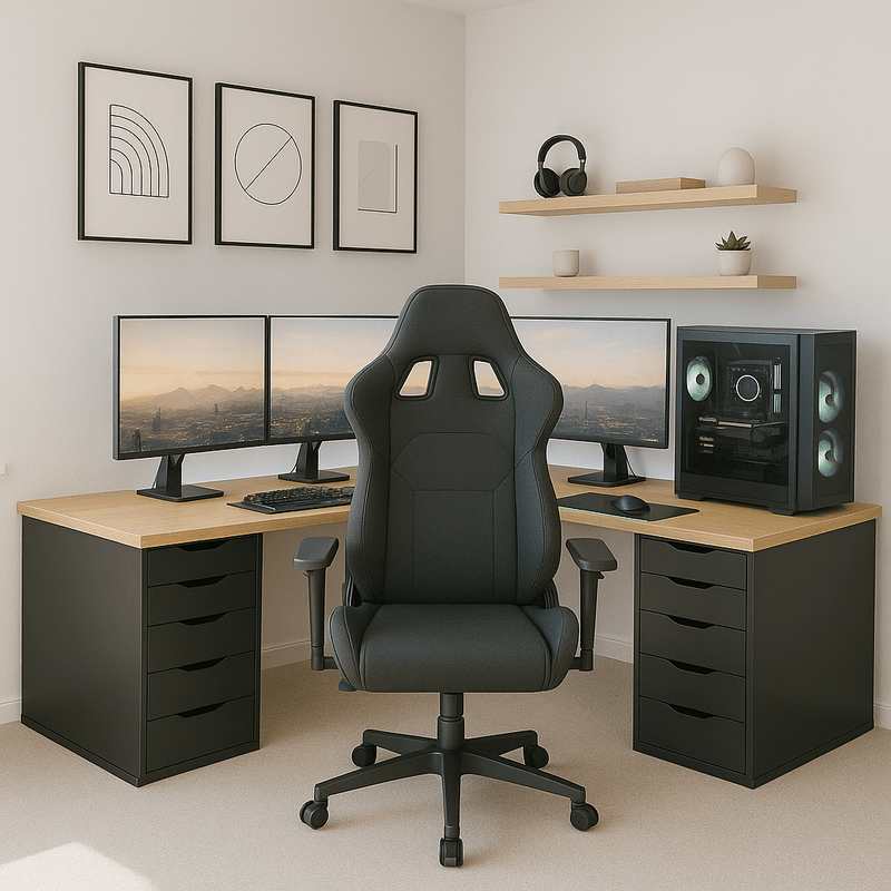 escritorio gamer moderno melamina